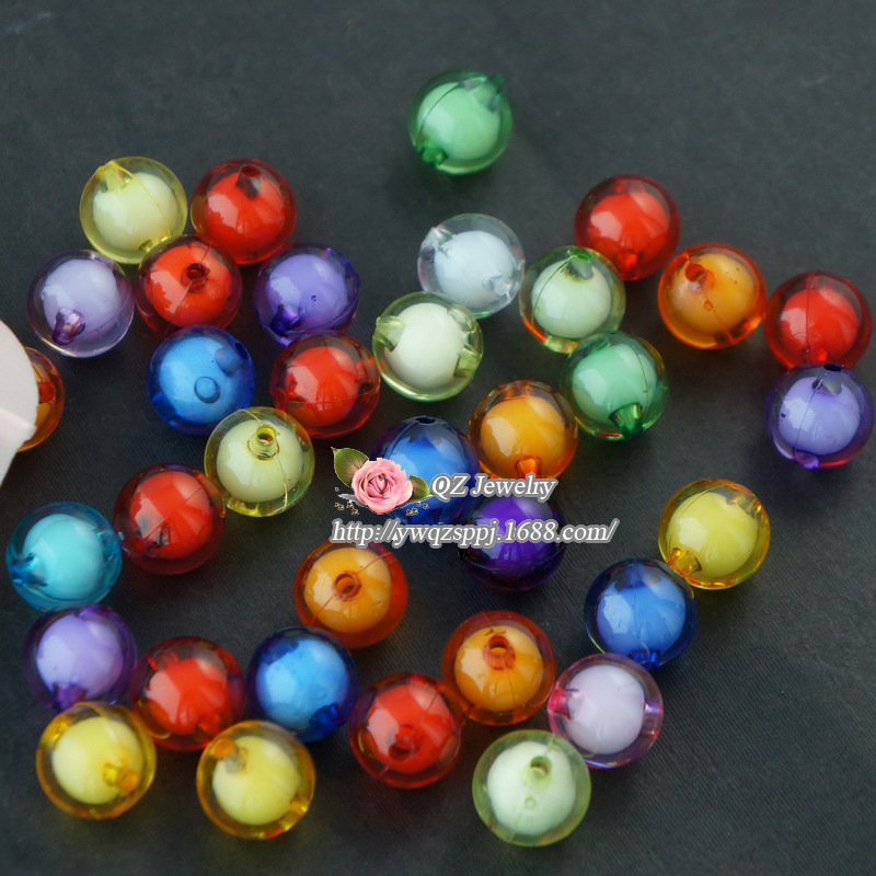 DIY educational beading toys for kindergartens, children's educational teaching AIDS, mixed-color large round beads, medium beads, acrylic beads detail image 5