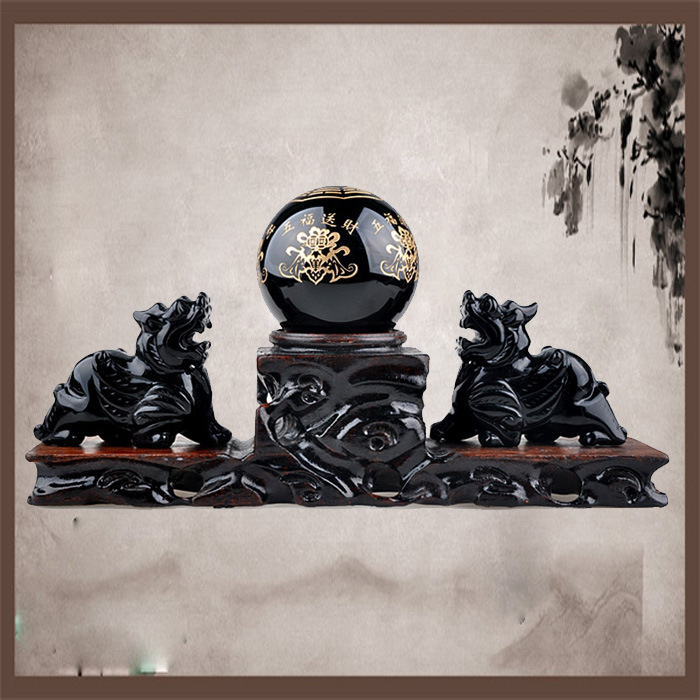 wholesale Obsidian brave troops Decoration Mantra to work in an office Home Decoration