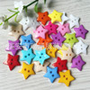Both eyes, five -pointed star button color stars button, kindergarten hand -painted cartoon drawing DIY hand sewing buckle