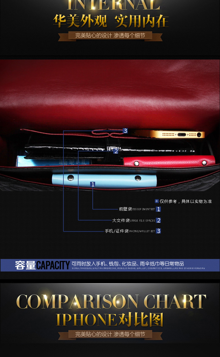 Sac à main en cuir véritable - Ref 3432457 Image 45