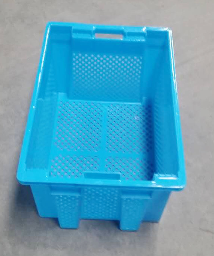 625x420x315mm蓝色错位箩错位周转箩筐塑料箩中南品牌