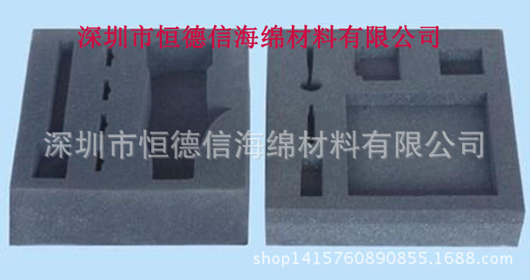 黑白色海绵盒子 工具箱海绵内衬盒子 防护海绵成型