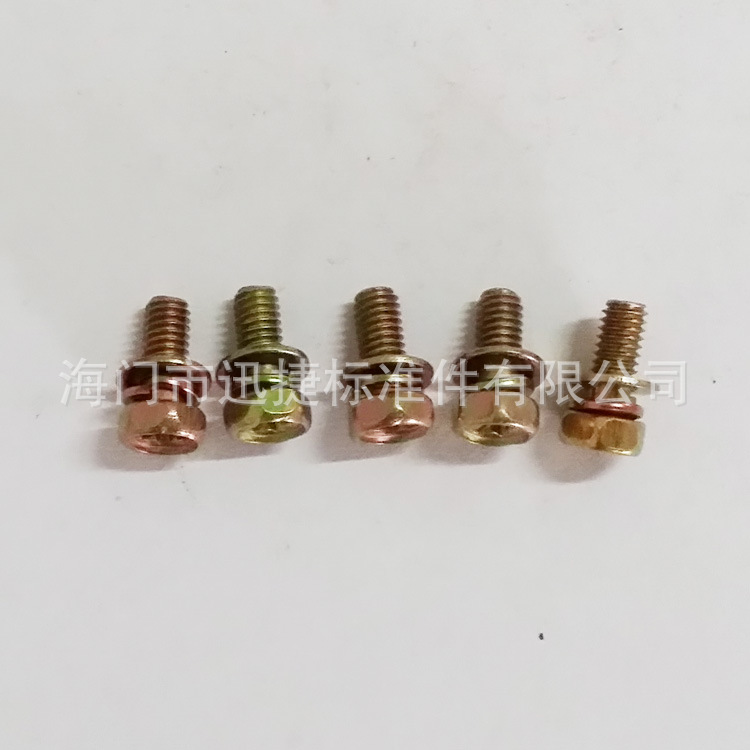 厂家直供强度高六角头三组合螺钉 精密圆头盘头十字三组合螺丝