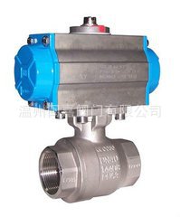 气动不锈钢316L螺纹球阀 气动不锈钢螺纹球阀