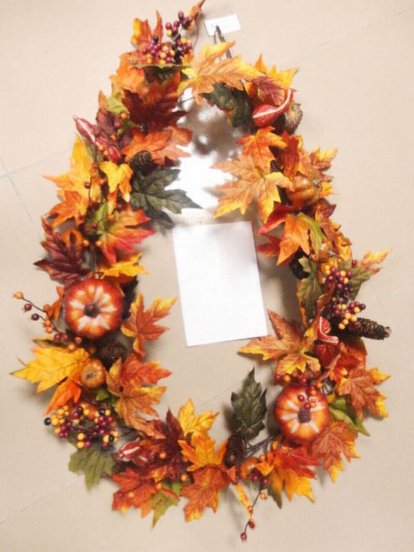 2019 nueva fábrica OEM procesamiento Festival de Otoño anillo de ratán natural vacaciones guirnalda decorativa 20CM-45CM