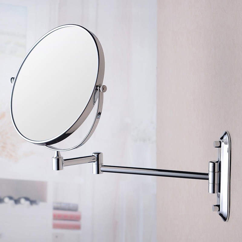 8寸壁式双面化妆镜  折叠式双面美容镜 3倍放大挂镜 浴室梳妆镜