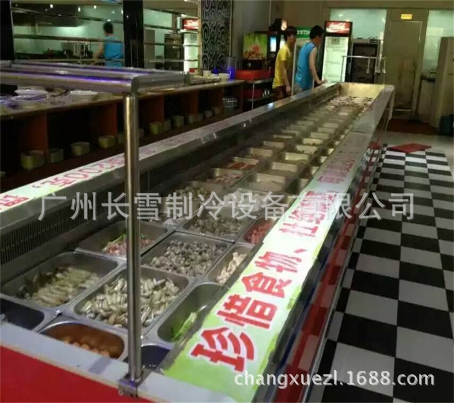 火锅专用3米冰台柜 自助餐点菜柜    广州长雪冰鲜台