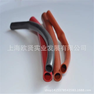 定制柔软有弹性耐高温200度硅胶管 黑白红灰色硅橡胶套管 6*8mm