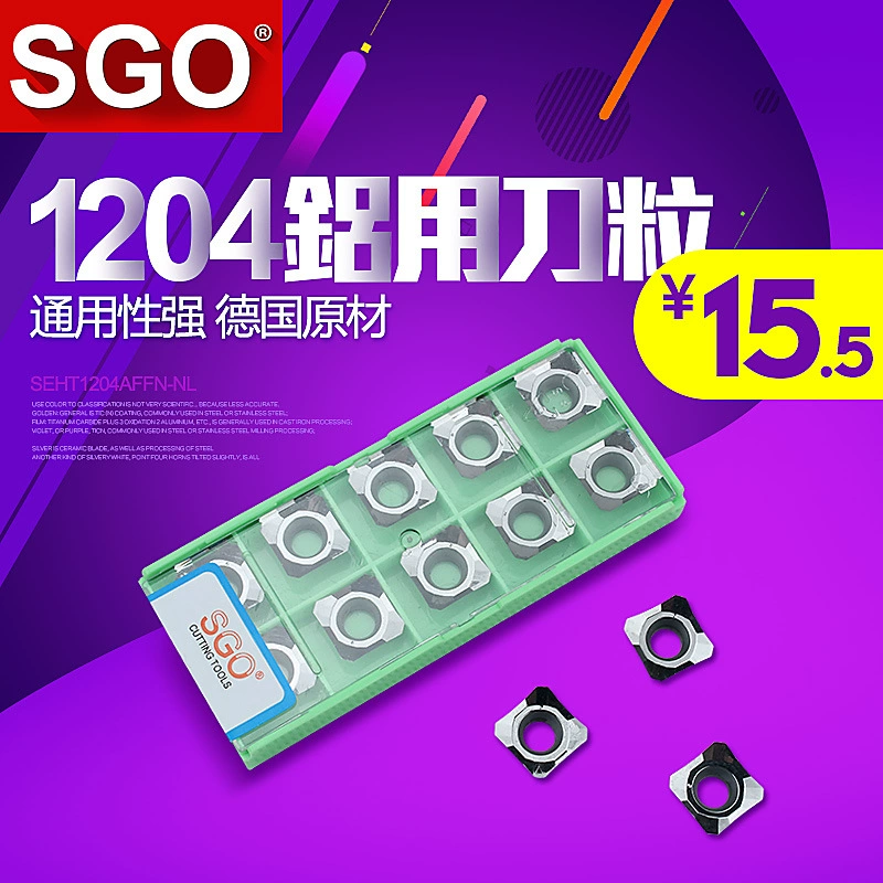 Taiwan SGO алюминиевый квадрат, ЧПУ фрезерование лезвия SEHT1204AFFN-NL AL6002 квадратный алюминиевый нож