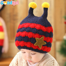 儿童帽子冬季加绒加厚帽子韩版蜗牛造型婴儿宝宝保暖童帽一件代发