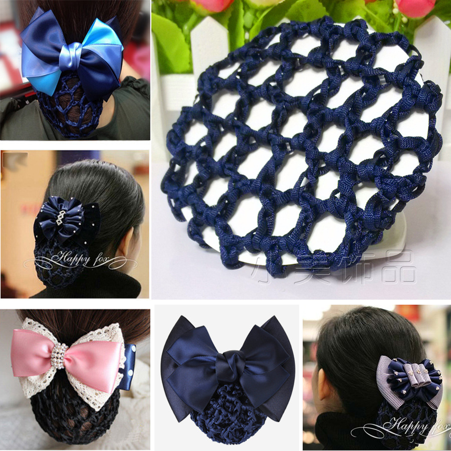 護士酒店發飾品職業網兜 頭網頭花發網工作網花 廠家批發2元店