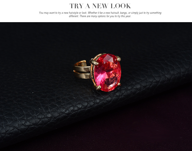 Fashion geometric inlaid diamond semiprecious stones fourpiece jewelry setpicture6