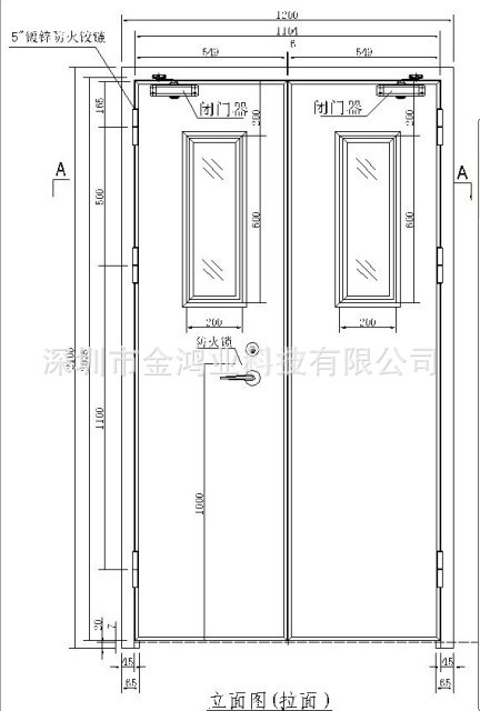 鋼質防火門產麵圖