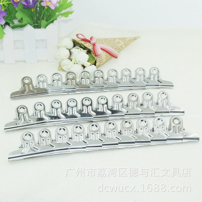 Металлический зажим Вэй 55 мм стальной зажим № 2 стальной зажим из нержавеющей стали билет клип Малый размер Железный зажим офис клип