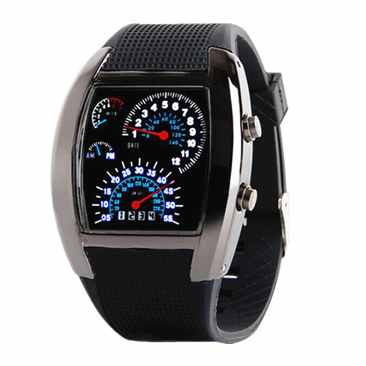 廠傢供應LED電子表 外貿爆款潮流航空表 時尚太空男士塑膠手錶
