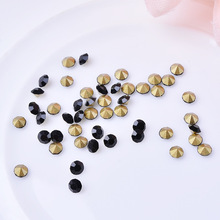 黑色A钻 BELLE玻璃黑钻 鞋子服装辅料 义乌水钻厂家批发