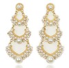 Fashionable earrings from pearl heart-shaped, European style, boho style, wholesale