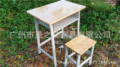 Primary and secondary school students Desks and chairs woodiness Desks and chairs Oak desk Single desk School desk Produce wholesale