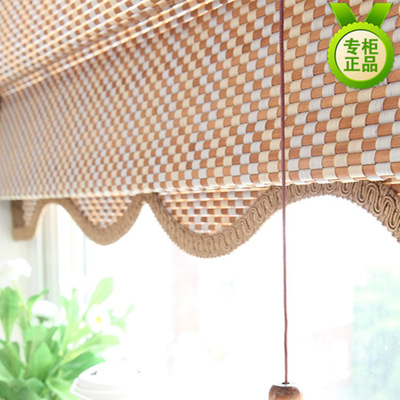 竹帘 定做高档竹门帘 竹窗帘 卷帘 半遮光遮阳隔断帘装饰 含配件|ms