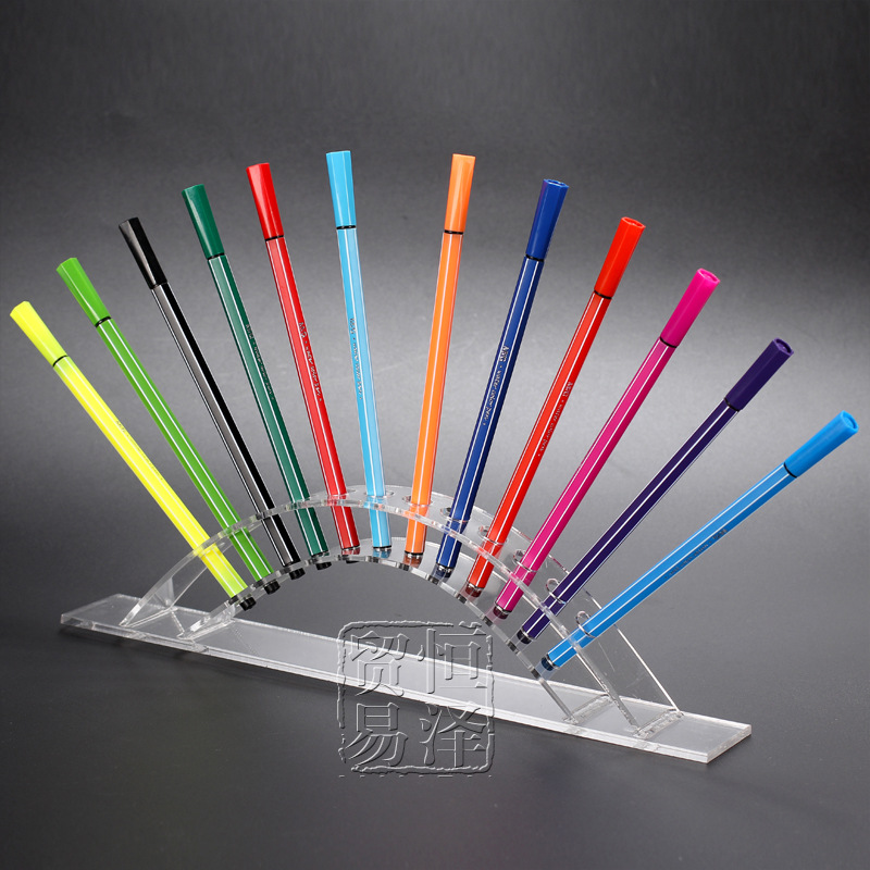 弧形笔架 眉笔圆珠笔展示架 12展位眉笔架 首饰架 大头笔展示道具