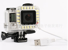 Gopro配件hero4/3+运动摄像机补光灯LED照明灯相机DV摄影灯录像灯