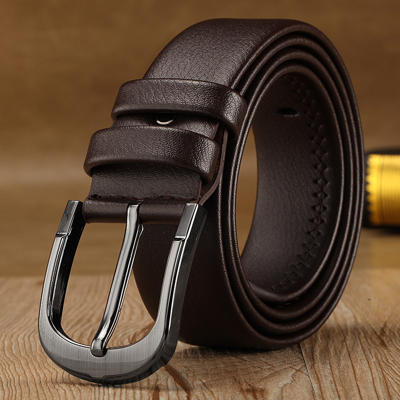 Simple hot men's needle buckle belt Korean fashion casual belt men's leather belt manufacturer wholesale