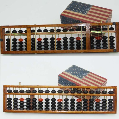 17th Grade Imitation Rosewood Abacus, Wooden Bead Calculation Tool for Bank, Finance, Accounting, and Students