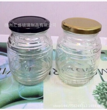 批发500g 1000g 蜂蜜瓶玻璃瓶 酱菜瓶 果酱瓶 蜂蜜瓶子 含盖