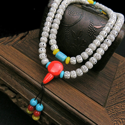 108 imitation star and moon Bodhi seed Buddhist beads bracelets for men and women, long multi-circle bracelets recommended by local sales