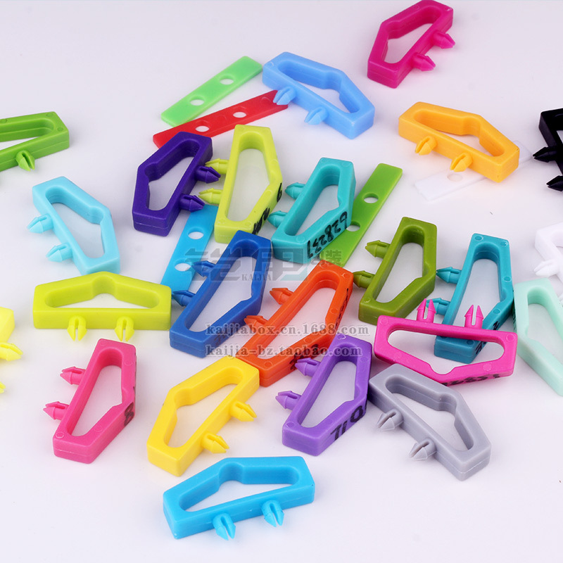 塑料挂钩批发 手机壳包装盒吊钩 包装盒子独立挂钩 多色彩色挂钩