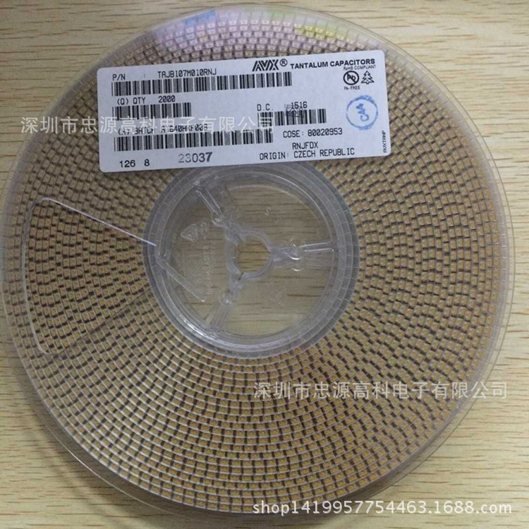 专营钽电容 TAJB107M010RNJ 100UF/10V B型3528 只做原装