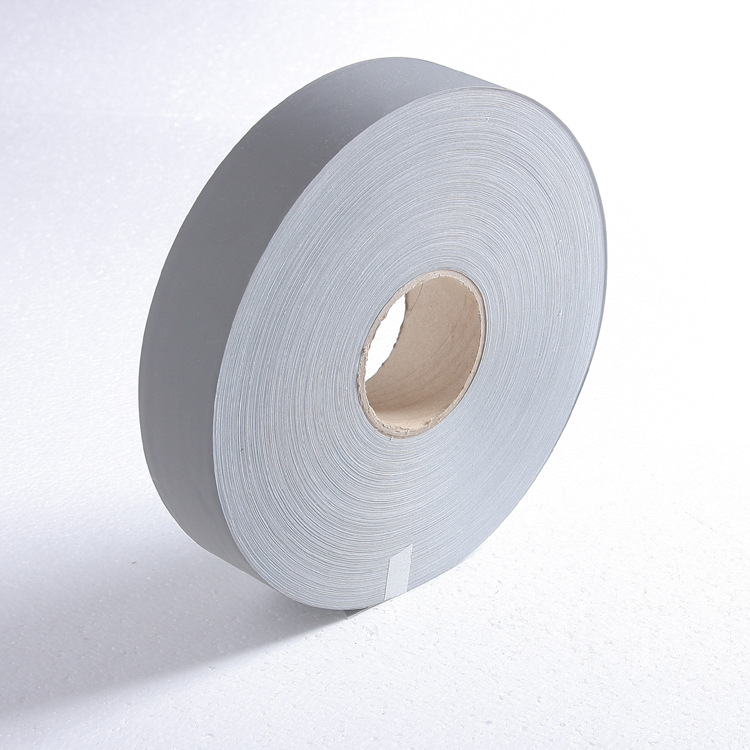 厂家批发亮银TC反光布工装反光条高亮5CM反光带银色反光面料