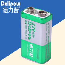 德力普9V充电电池 大容量可usb万用表话筒方块九伏锂电池