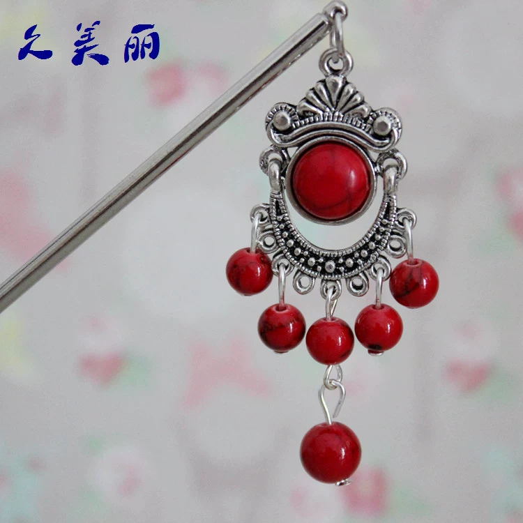 Retro turquoise Chinese hairpin, direct factory sales, wholesale