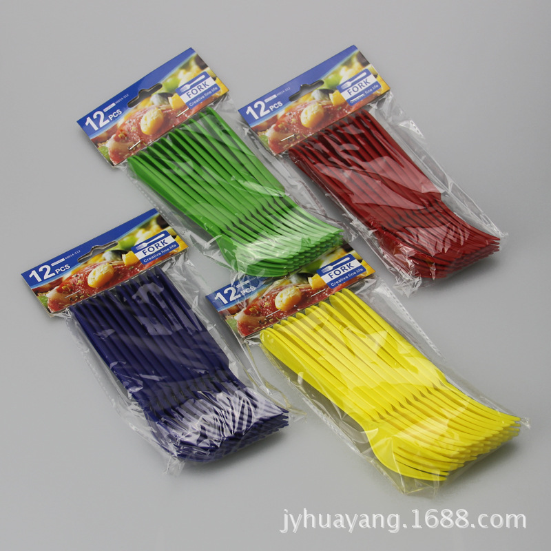 華洋 40014-S12 原單外貿 批發 塑料叉12件套 批發 優良品質