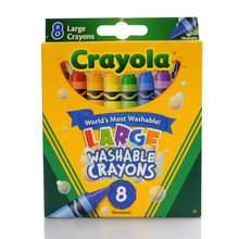 美国绘儿乐蜡笔crayola大蜡笔8色可水洗大蜡笔52-3280
