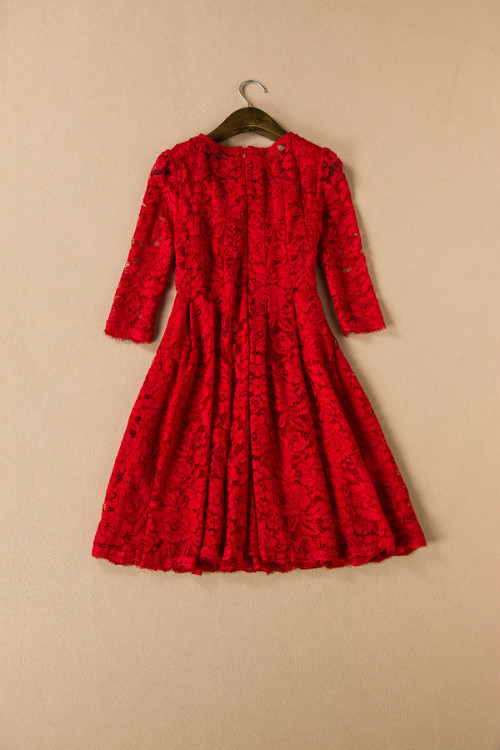 0117-17 走秀全智賢同款蕾絲連衣裙S碼朐圍84 腰圍