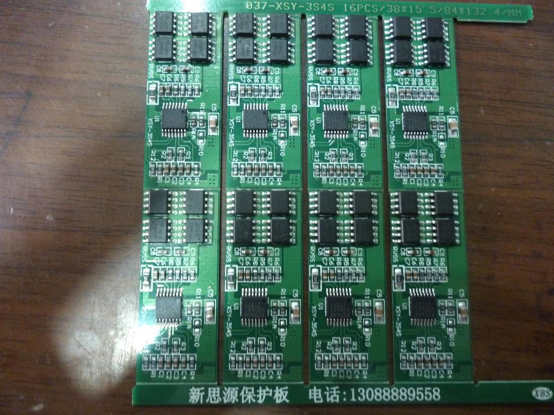12V16V四串双MOS锂电池保护板12A精工芯片
