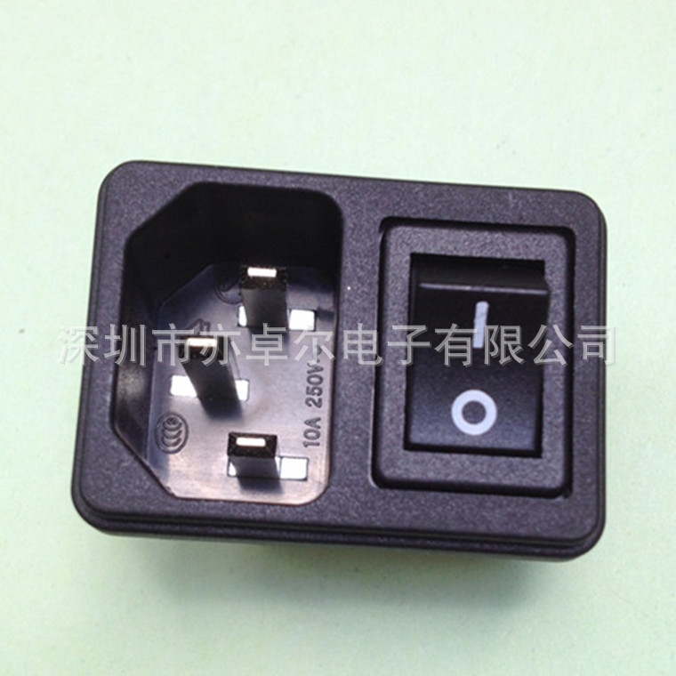 台湾荣丰RONGFENG原装电源插座SS-120-BEL3BB81 二合一电源插座