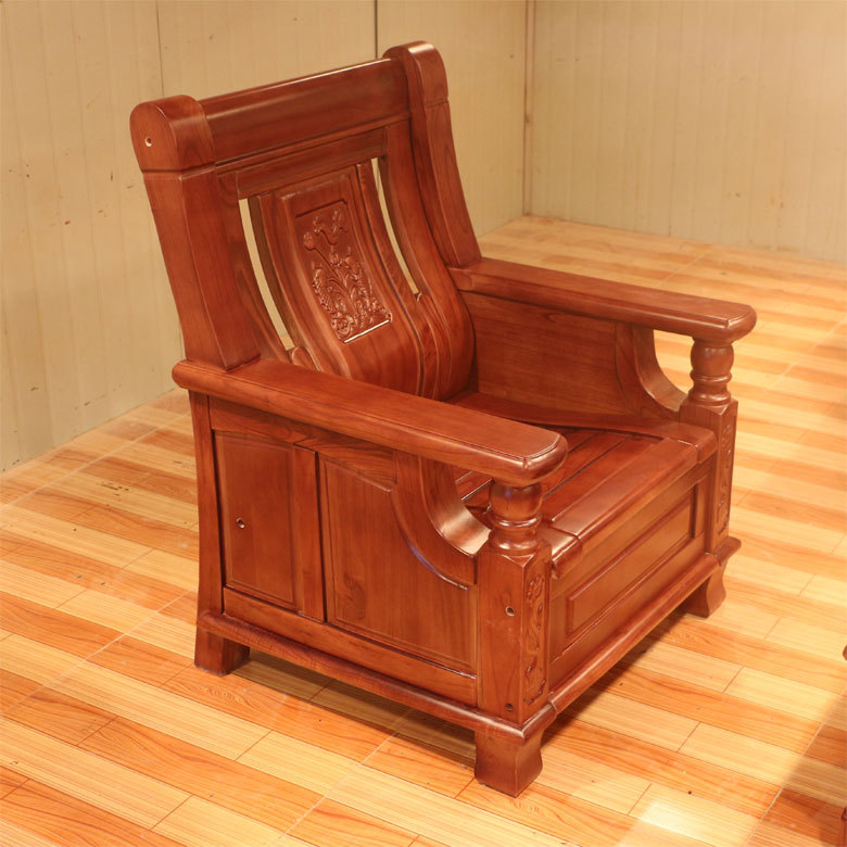 特价实木家具 客厅懒人沙发 三人单人组合沙发 苦楝实木沙发303