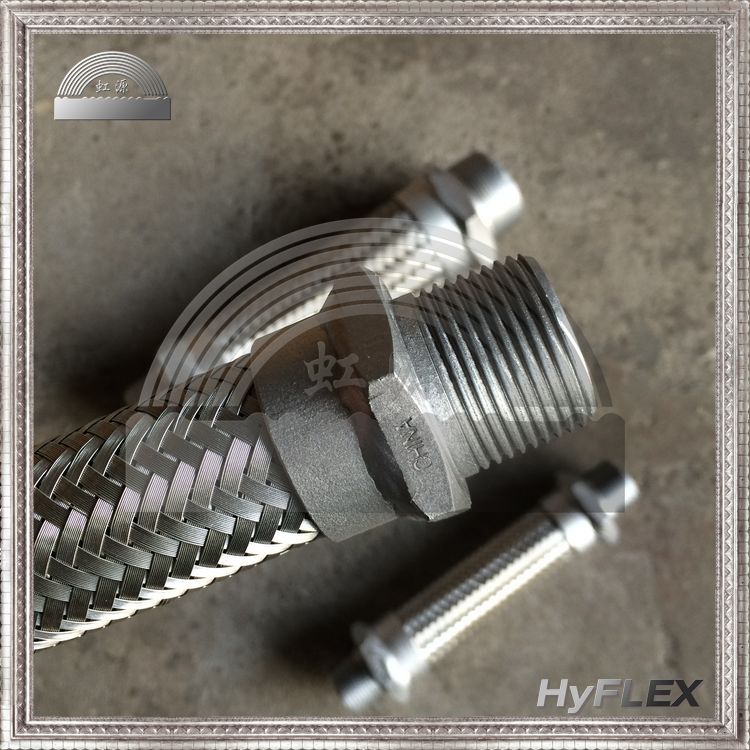 高压金属软管 不锈钢波纹软管 六角外丝螺纹软连接软接头