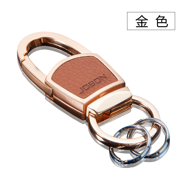 Jobon Zhongbang coche llavero cintura de los hombres colgando exquisito llavero colgante metal llavero regalo creativo para las mujeres
