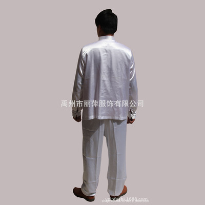 批发秋冬太极服仿真丝男士武术套服练功服晨练服定制太极拳服定做|ru