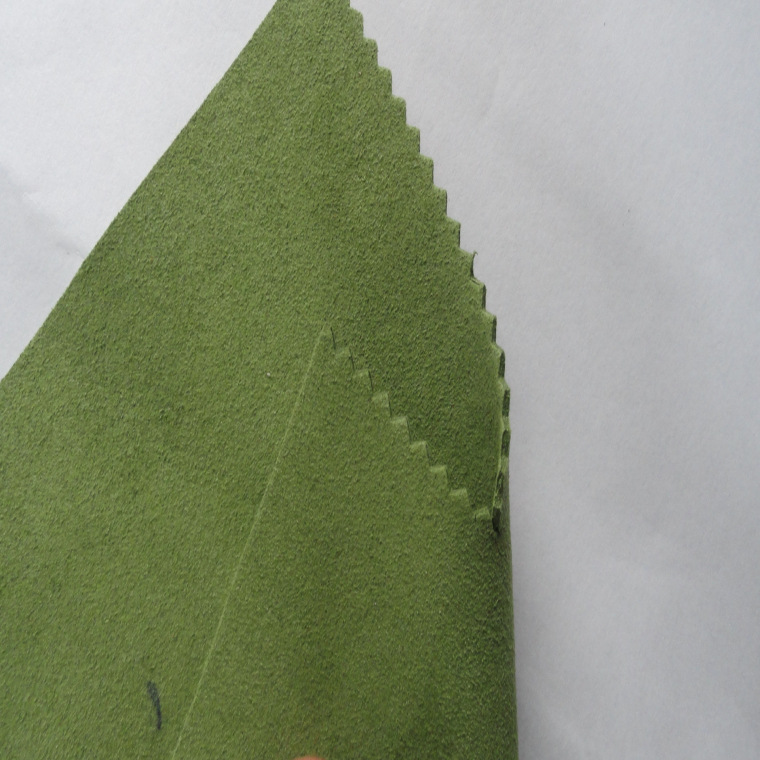 超纤磨毛革无纺麂皮绒PU革厚度0.6-1.4MM黑色鞋材耐磨耐用