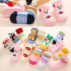 【Colorful Cartoon Socks】New Autumn/Winter Cotton Socks for Babies and Children, Unisex Infant Baby Glue Socks