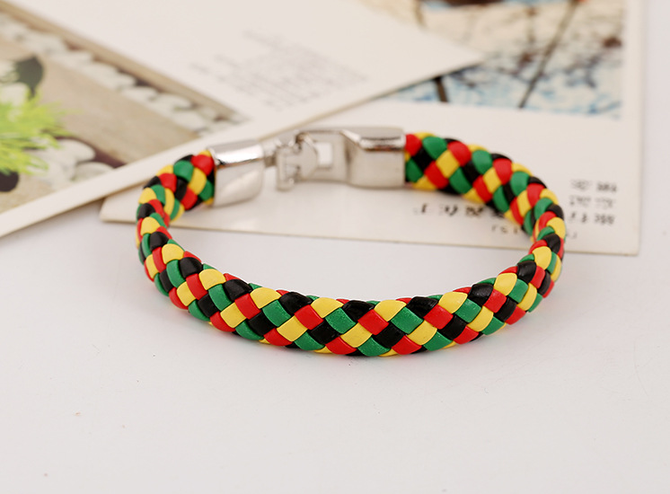 Commerce Extérieur Européen Et Américain Unisexe Pu Tissé Bracelet Yiwu Bracelet En Gros Coloré Femmes De Bracelet En Cuir Ornement display picture 3