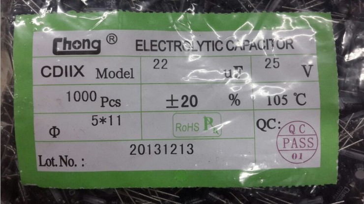 厂价直销全系列小型插件铝电解电容 50v33UF 5*11 25元/k