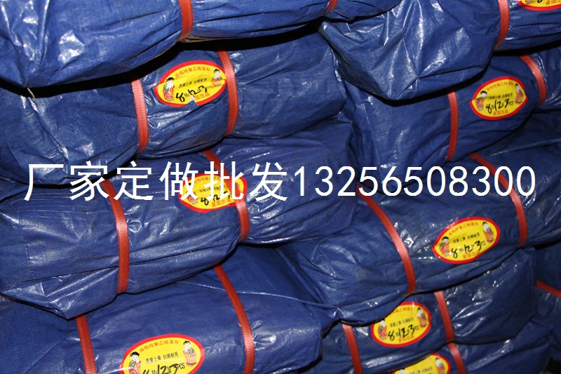 供应蓝银篷布 防水塑料布 聚丙烯pp篷布 双面覆膜蓝灰彩条布8*30