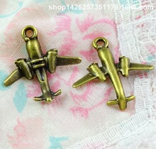 A1692 古青 1.22克 复古飞机 DIY饰品 ZAKKA饰品批发 100个/包