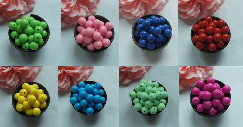 3mm糖果珠子冰淇淋色系彩色圆珠 亚克力圆珠混色小包装 儿童饰品详情图11